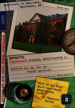 Card XF96-0061v1 - University Of Maryland, Baltimore, MD