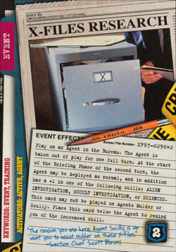 Card XF97-0296v2 - X-FILES RESEARCH