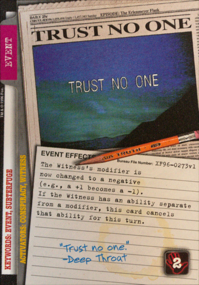 Card XF96-0273v1 - TRUST NO ONE