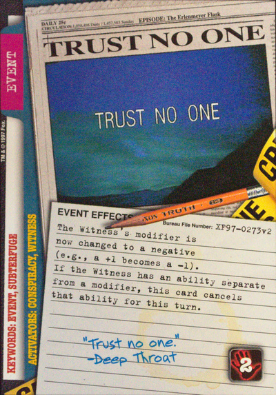 Card XF97-0273v2 - TRUST NO ONE